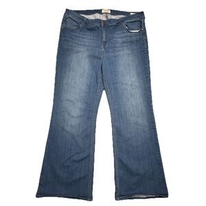 RWN Rawan Curvy Bootcut Jeans Womens Plus 24 Blue Stretch Measures 42 x 30